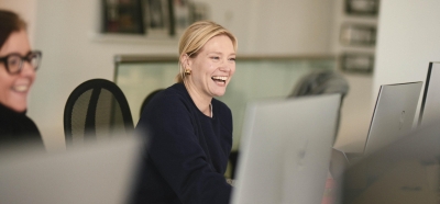 Melly Cook and Anna Bolton at Chrome Productions, London Office