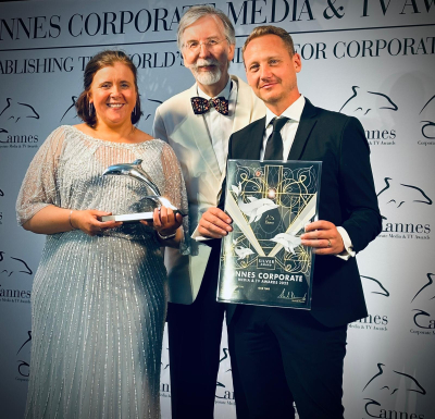 Melly Cook and Mark Wilson at Cannes Corporate, September 2023