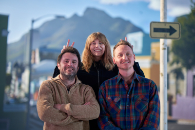 Ben White, Hannah Lane, and Mark Wilson on location